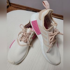 Adidas Women's NMD Cream and Pink Sneakers US Size 9 Barbiecore